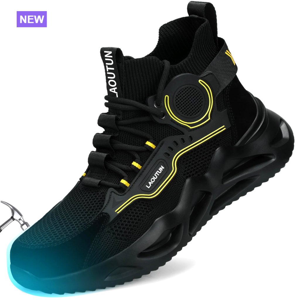Steel Toe Work Shoes, Puncture Proof, Lightweight Safety Sneakers